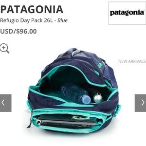 Patagonia Refugio Day Pack backpack with Computer sleeve.